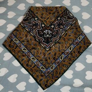 Brown Paisley Bandana Scarf